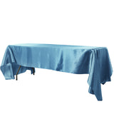 Satin Rectangular 60"x120" Tablecloth - Steele Blue