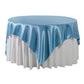 Square 72" Satin Table Overlay - Steele Blue
