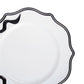 Scalloped Bow Acrylic Charger Plate Black edge details