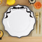 Scalloped Bow Acrylic Charger Plate Black - CV Linens