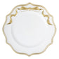 Scalloped Bow Acrylic Charger Plate Gold - CV Linens
