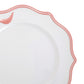 Scalloped Bow Acrylic Charger Plate Pink edge details