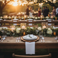 outdoor garden wedding with Scalloped Rustic Wood Charger Plate (4pc/pk)
