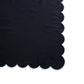 4 pc/pk Scalloped Edge Linen Napkin - Black/White Trim