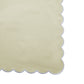 4 pc/pk Scalloped Edge Linen Napkin - Natural/White Trim