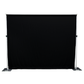 Scuba 12ft H x 118" W Drape/Backdrop Curtain Panel Flame Retardant (FR) Black flat view
