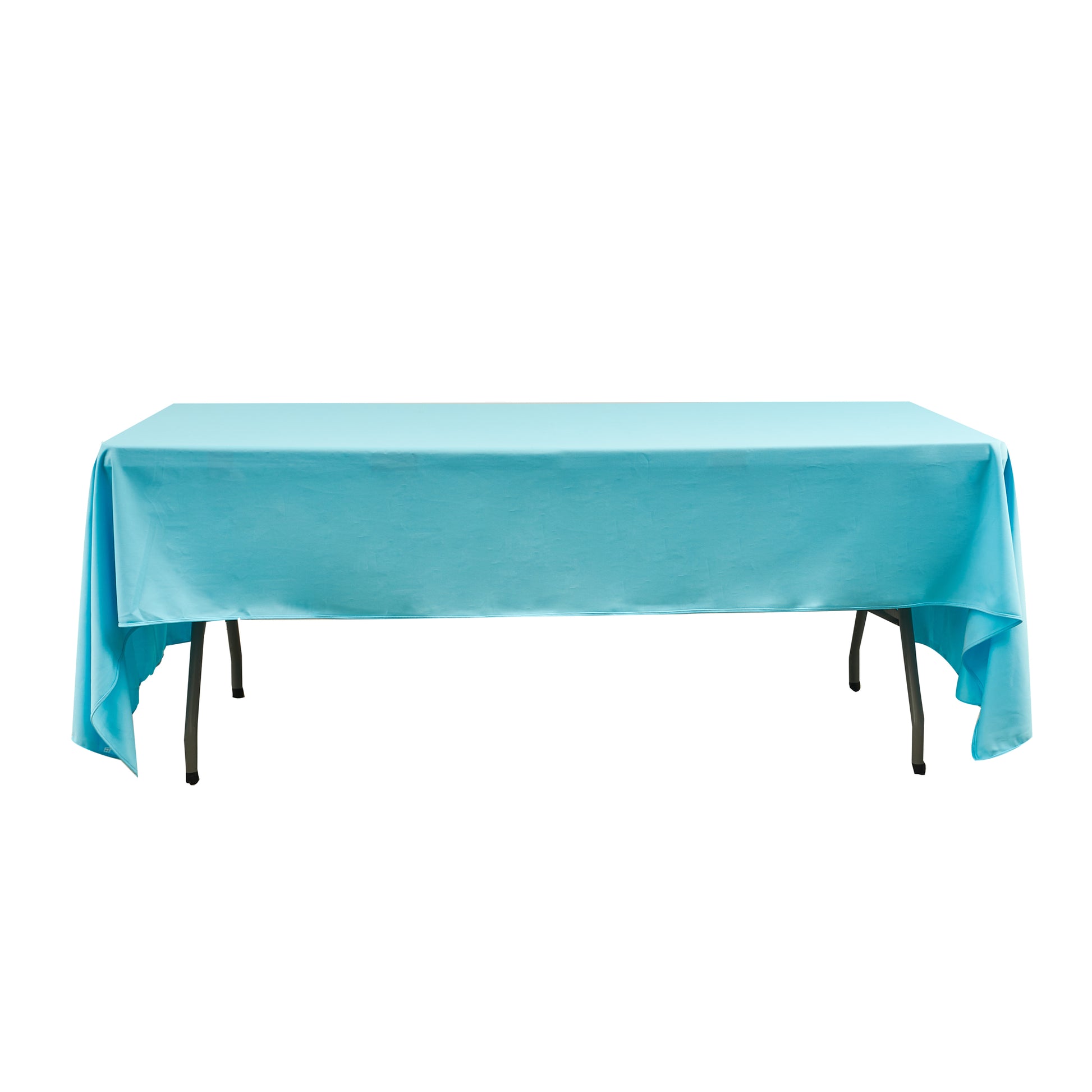 Scuba 60"x120" Rectangular Tablceloth Turquoise front view