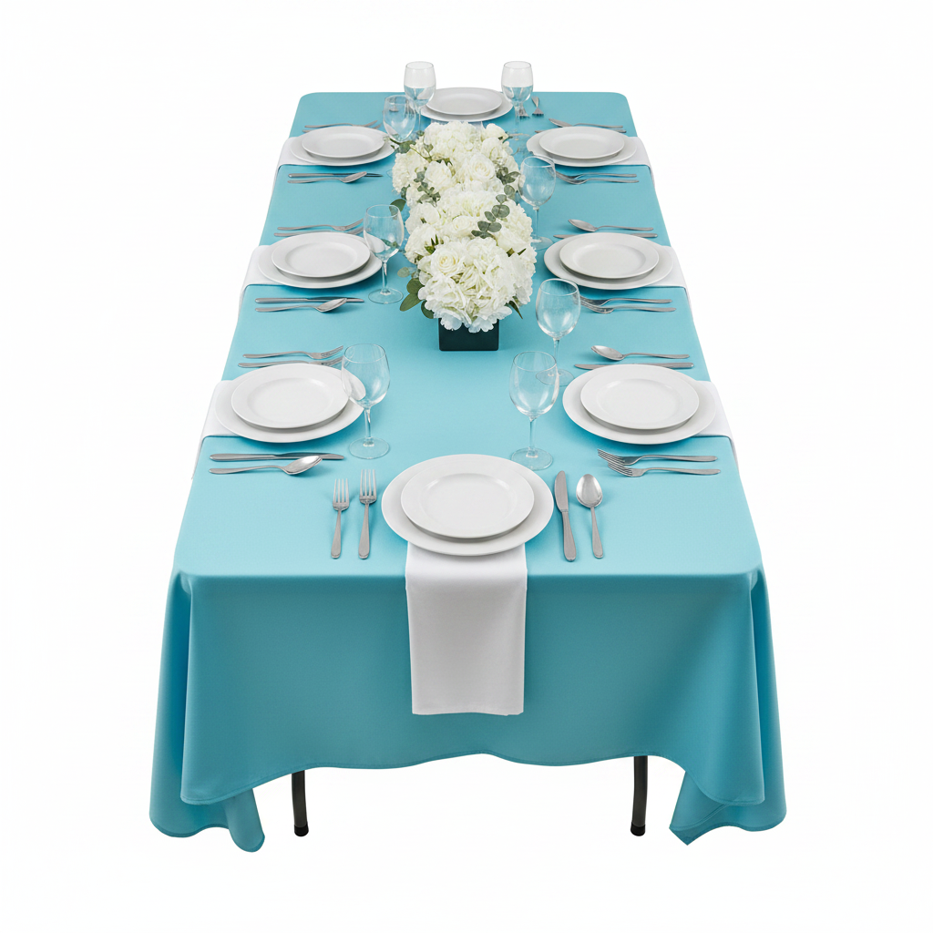 Scuba 60"x120" Rectangular Tablecloth - Turquoise