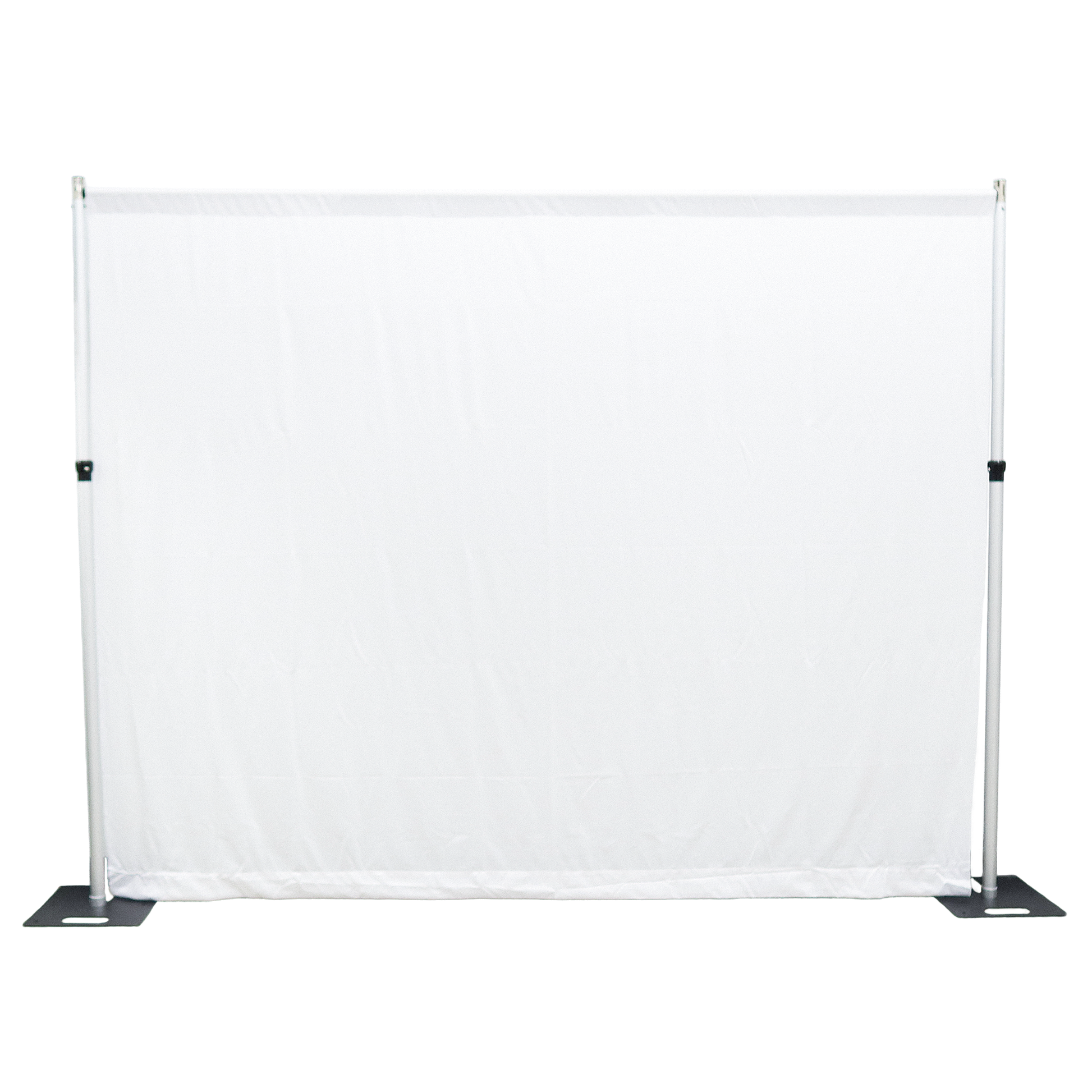 Scuba 8ft H x 118" W Drape/Backdrop Curtain Panel Flame Retardant (FR) White flat full view