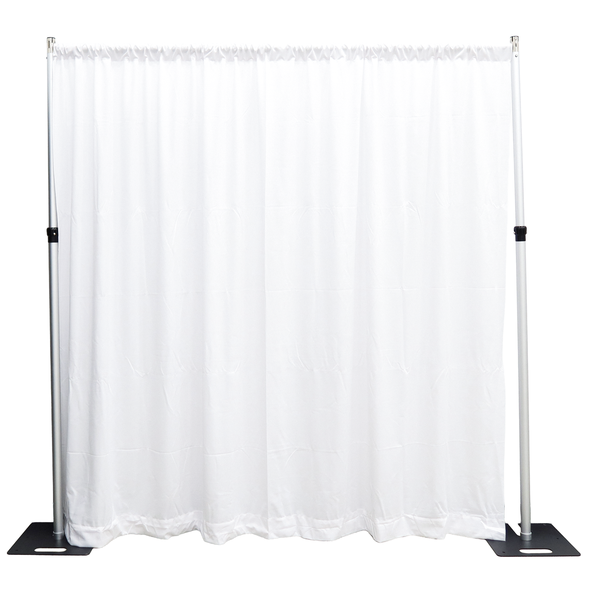Scuba 8ft H x 118" W Drape/Backdrop Curtain Panel Flame Retardant (FR) White full view