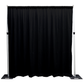 Scuba (IFR) 8ft H x 118" W Backdrop Drape Black on a pipe backdrop set