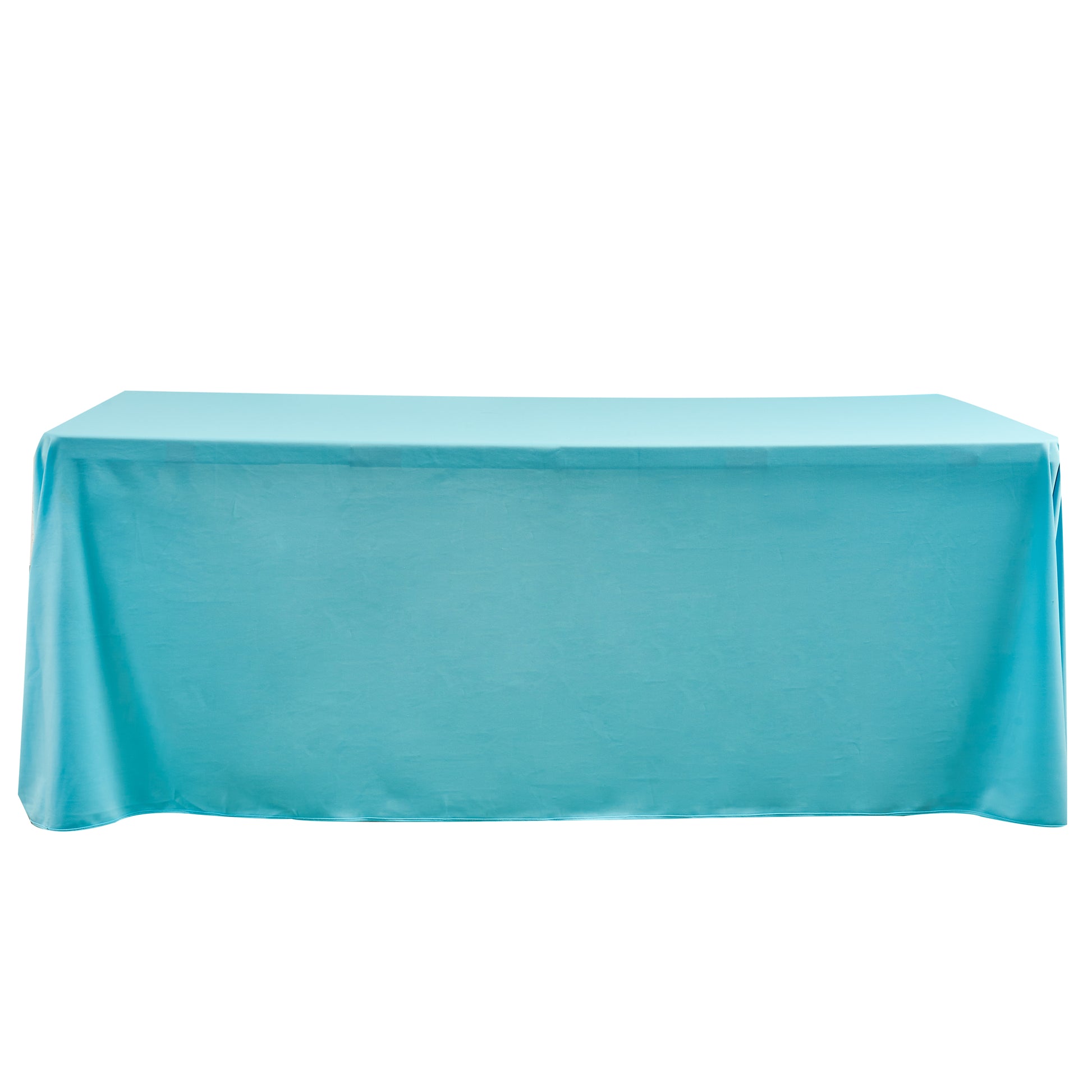 Scuba 90"x156" Rectangular Oblong Tablecloth Turquoise full view