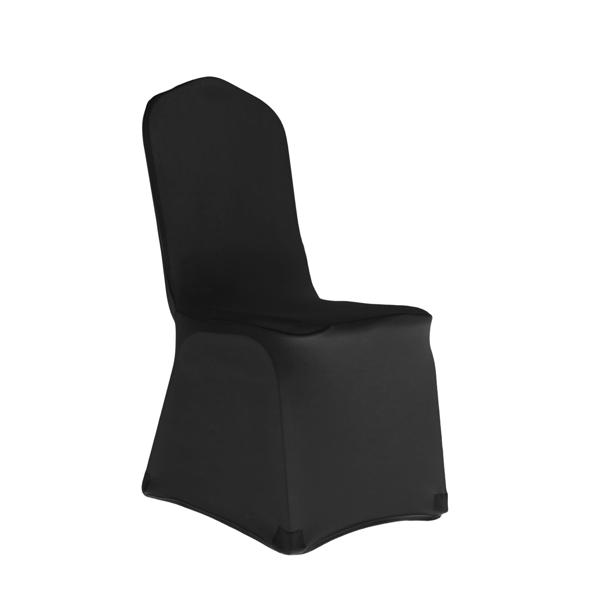 Scuba Banquet Chair Cover Black angled view