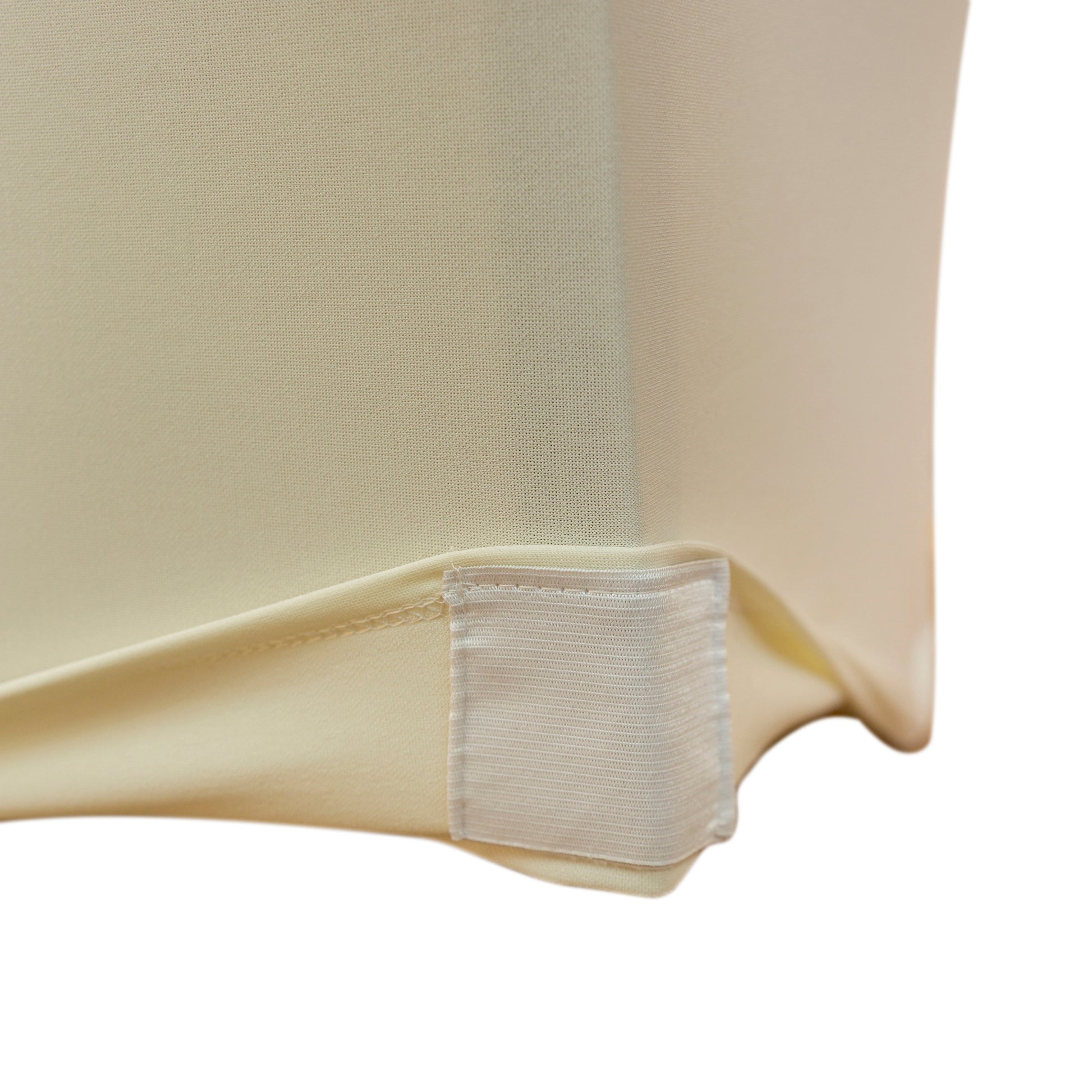 Scuba Banquet Chair Cover Ivory pocket close up