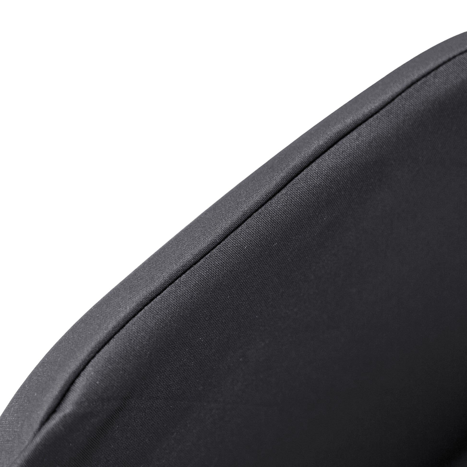 Scuba Folding Chair Cover Black top seam close up