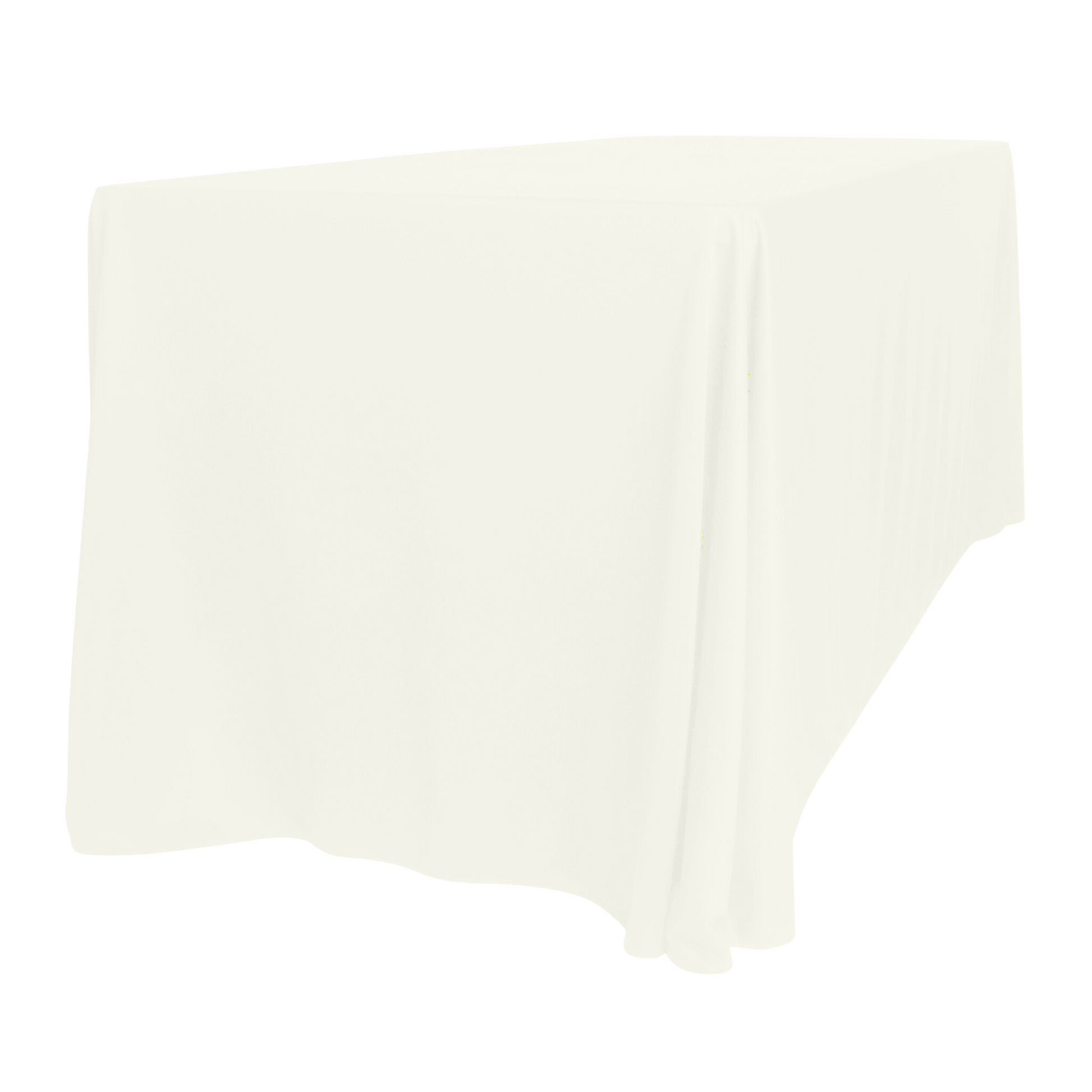 Scuba King 108"x156" Rectangular Tablecloth Ivory end view