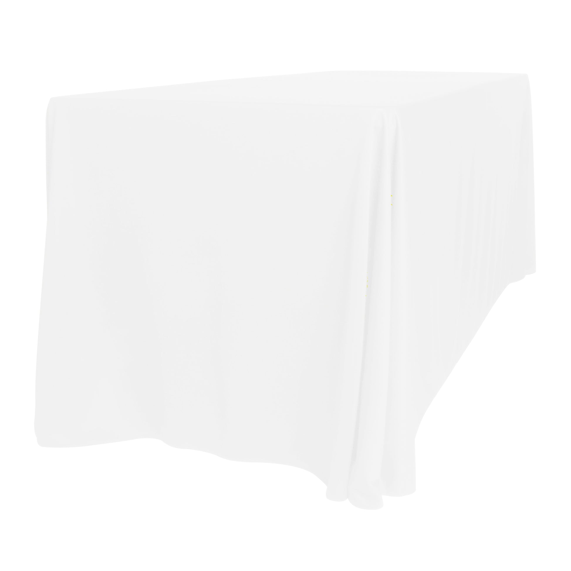 Scuba King 108"x156" Rectangular Tablecloth White end view