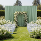 Sequin Velvet 10ft H x 52" W Drape/Backdrop Curtain Panel - Sage Green