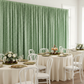 Sequin Velvet 10ft H x 52" W Drape/Backdrop Curtain Panel - Sage Green