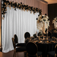 Sequin Velvet 10ft H x 52" W Drape/Backdrop Curtain Panel - White