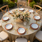 Sequin Velvet 120" Round Tablecloth - Champagne