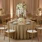 Sequin Velvet 120" Round Tablecloth - Champagne