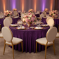 Sequin Velvet 120" Round Tablecloth - Purple