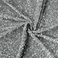 Sequin velvet round tablecloth silver fabric