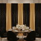 Sequin Velvet 12ft H x 52" W Drape/Backdrop Curtain Panel - Black
