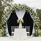 Sequin Velvet 12ft H x 52" W Drape/Backdrop Curtain Panel - Black