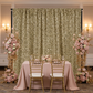 Sequin Velvet 12ft H x 52" W Drape/Backdrop Curtain Panel - Champagne