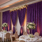Sequin Velvet 12ft H x 52" W Drape/Backdrop Curtain Panel - Purple