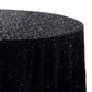 Sequin velvet round tablecloth black close up