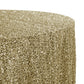 Sequin velvet champagne round tablecloth close up