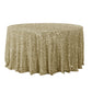 Sequin velvet champagne round tablecloth full view