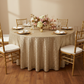 Sequin Velvet 132" Round Tablecloth - Champagne