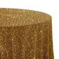 Sequin velvet round tablecloth gold close up