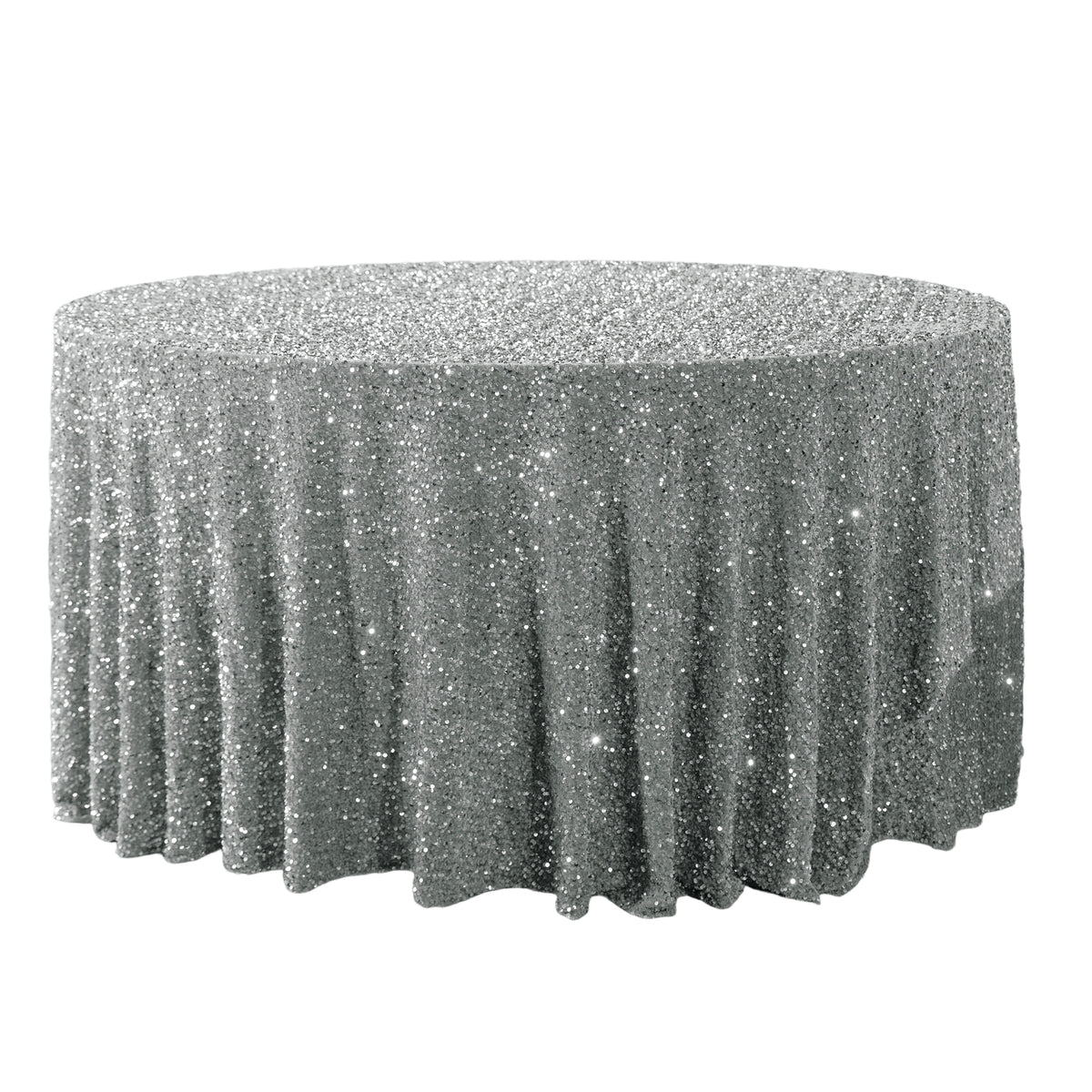 Silver Ribbon Tablecloth Sequin Velvet 132