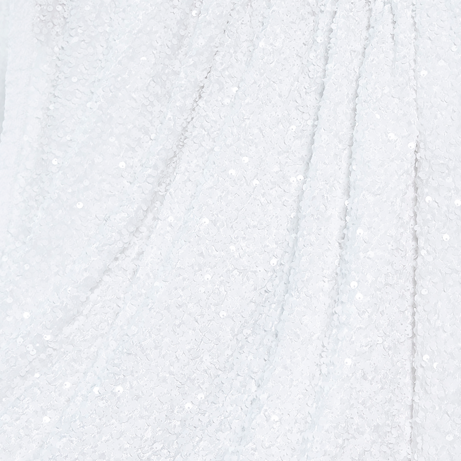 Sequin velvet white fabric