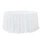 Sequin velvet round tablecloth white full view