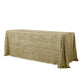 Sequin velvet champagne rectangular tablecloth full view