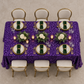 Sequin velvet rectangular tablecloth purple gala table