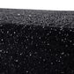 Sequin velvet black rectangular tablecloth close up