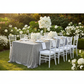 Sequin Velvet 90"x156" Rectangular Tablecloth - Silver