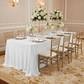 Sequin Velvet 90"x156" Rectangular Tablecloth - White