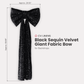 Sequin Velvet Giant Fabric Bow for Backdrop infographic