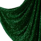 Sequin Velvet Giant Fabric Bow for Backdrop - Emerald Green Tails