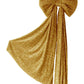Sequin Velvet Giant Fabric Bow for Backdrop - Gold Cascading Tail