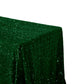Sequin Velvet Rectangular Tablecloth Emerald Green close up
