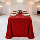 Sequin Velvet Rectangular Tablecloth Red - CV Linens